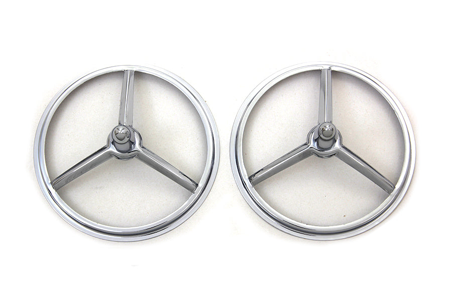 Wyatt Gatling 20-0344 4-1/2 inch Chrome Bullet Style Spotlamp Trim Set