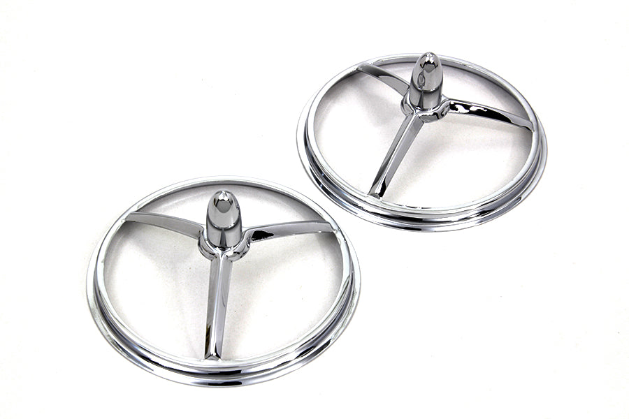 Wyatt Gatling 20-0344 4-1/2 inch Chrome Bullet Style Spotlamp Trim Set