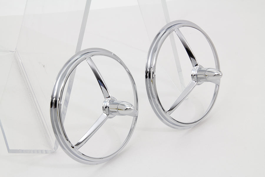 Wyatt Gatling 20-0344 4-1/2 inch Chrome Bullet Style Spotlamp Trim Set