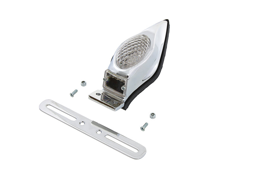 Wyatt Gatling 20-6580CIED Chrome Teardrop LED Tail Lamp with Clear Lens