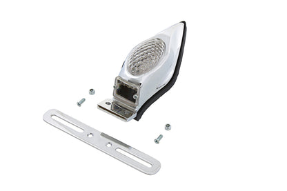 Wyatt Gatling 20-6580CIED Chrome Teardrop LED Tail Lamp with Clear Lens