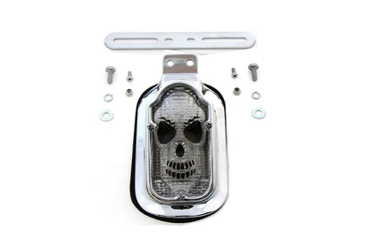 Wyatt Gatling Skull Face Tombstone Tail Lamp with Clear Lens - Show or Decorative Use Only