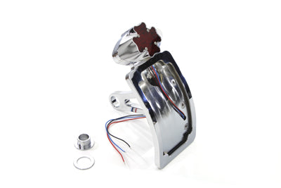Wyatt Gatling Maltese Chrome LED Tail Lamp Kit for Harley Davidson FXST (1984-1993)