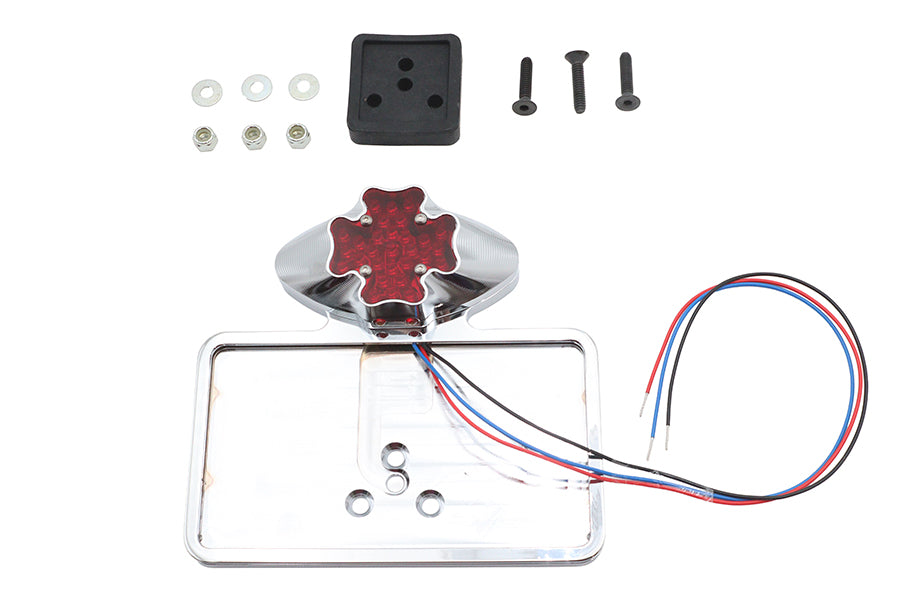 Wyatt Gatling 76249 Iron Cross Style LED Tail Lamp for Harley Davidson Fx