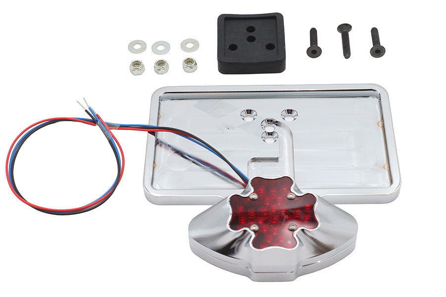 Wyatt Gatling 76249 Iron Cross Style LED Tail Lamp for Harley Davidson Fx