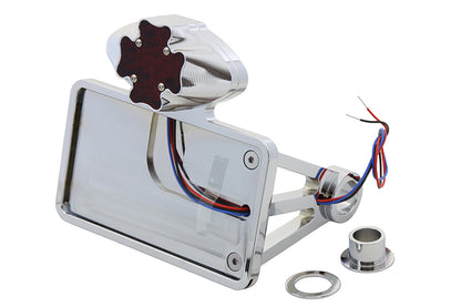 Wyatt Gatling Maltese LED Tail Lamp Kit Chrome Part 76246 for Harley Davidson FLST