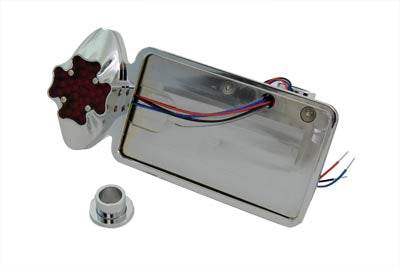 Wyatt Gatling Maltese LED Tail Lamp Kit Chrome Part 76247 for Harley Davidson FXST