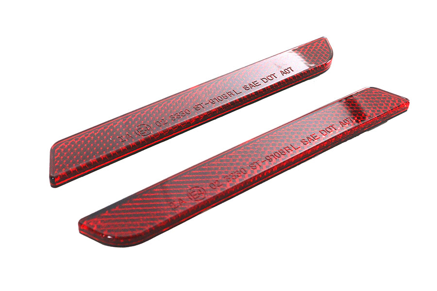Wyatt Gatling Rear Red Reflector Set for Struts - Harley Davidson XL 1992-2001