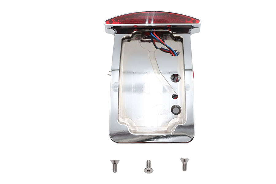 Wyatt Gatling Chrome Slice LED Tail Lamp License Plate Assembly - Part 76061ET
