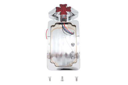 Wyatt Gatling Chrome Maltese LED Tail Lamp License Plate Assembly Part #76248T
