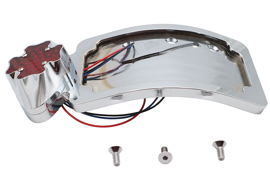 Wyatt Gatling Chrome Maltese LED Tail Lamp License Plate Assembly Part #76248T