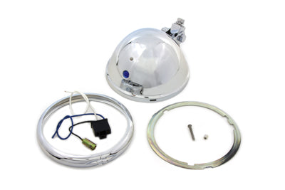 Wyatt Gatling 5-3/4 Inch Bates Style Headlamp Shell with Chrome Finish