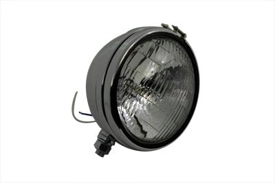 V-Twin Replica 5-3/4 inch Round Chrome Headlamp for Harley Davidson FX (1974-1983)