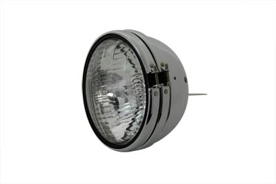 V-Twin Replica 5-3/4 inch Round Chrome Headlamp for Harley Davidson FX (1974-1983)