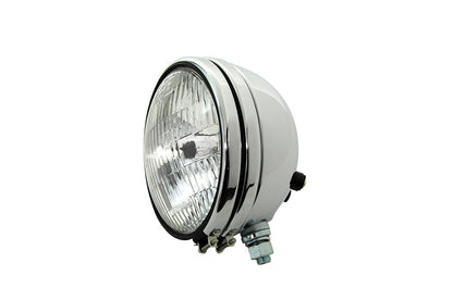 V-Twin Replica 5-3/4 Inch Round Chrome Headlamp for Harley Davidson Models