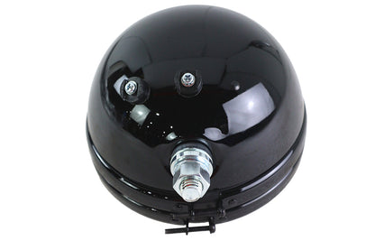 V-Twin Replica 5-3/4 Inch Round Black Headlamp for Harley Davidson Models