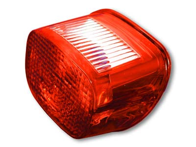 Wyatt Gatling 12-0401 Stock Style Red Tail Lamp Lens for Harley Davidson FLT & FXD Models