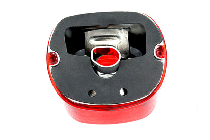 Wyatt Gatling 12-0416 Tail Lamp Lens Laydown Style Red for Harley Davidson FLT