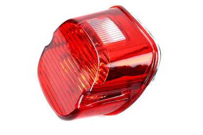 Wyatt Gatling 12-0416 Tail Lamp Lens Laydown Style Red for Harley Davidson FLT