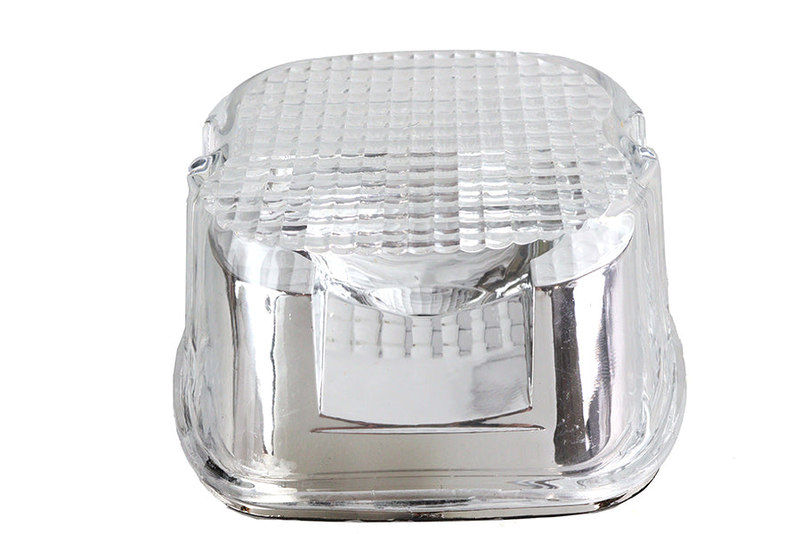 Wyatt Gatling 12-0416DC Clear Laydown Horizontal Tail Lamp Lens for Harley Davidson FLT