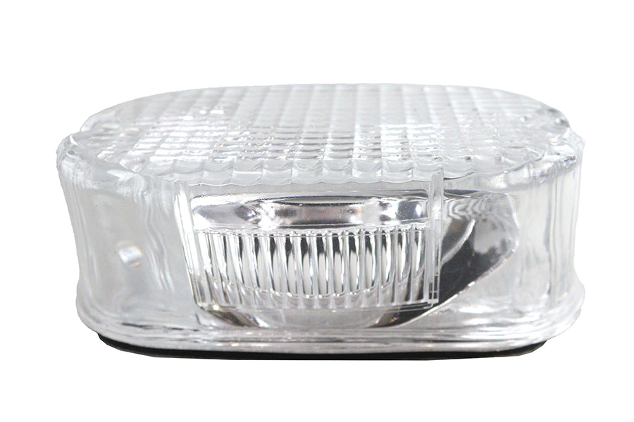 Wyatt Gatling 12-0416DC Clear Laydown Horizontal Tail Lamp Lens for Harley Davidson FLT