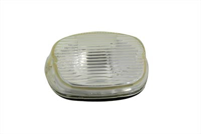 Wyatt Gatling 12-0417C Clear Laydown Style Tail Lamp Lens for Harley Davidson FLT