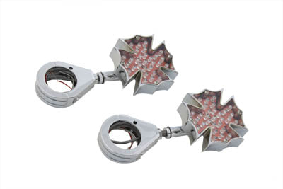 Wyatt Gatling Fireman Cross Turn Signal Set 39mm Clamp Kit - Show/Decorative Use Only