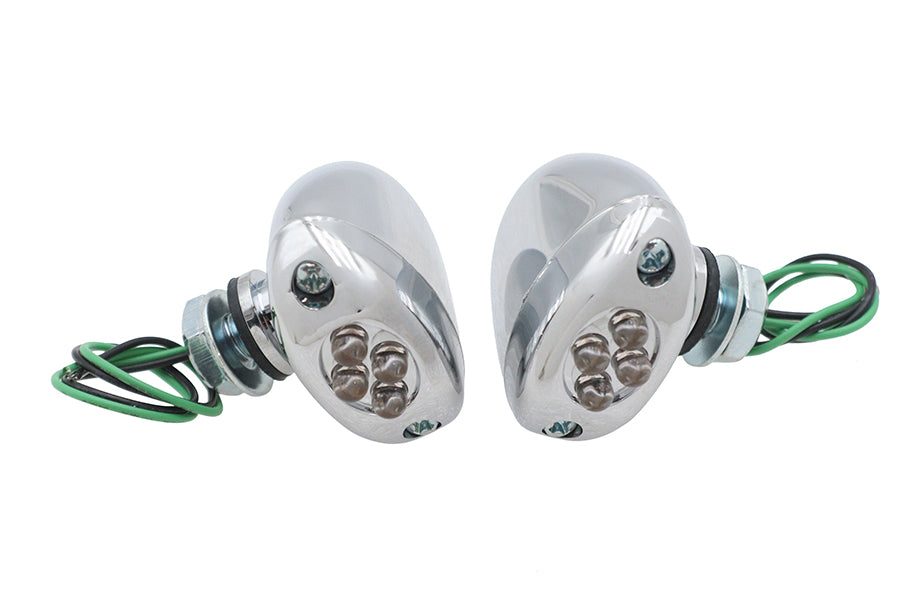 Wyatt Gatling LED Green Marker Lamp Set Center Mount - Decorative Use Only