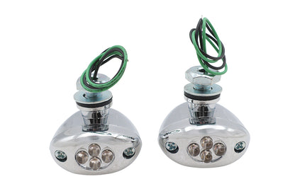 Wyatt Gatling LED Green Marker Lamp Set Center Mount - Decorative Use Only