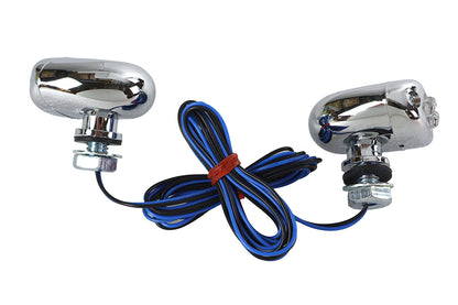 Wyatt Gatling LED Blue Marker Lamp Set Center Mount - Decorative Use Only