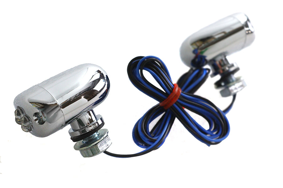Wyatt Gatling LED Blue Marker Lamp Set Center Mount - Decorative Use Only