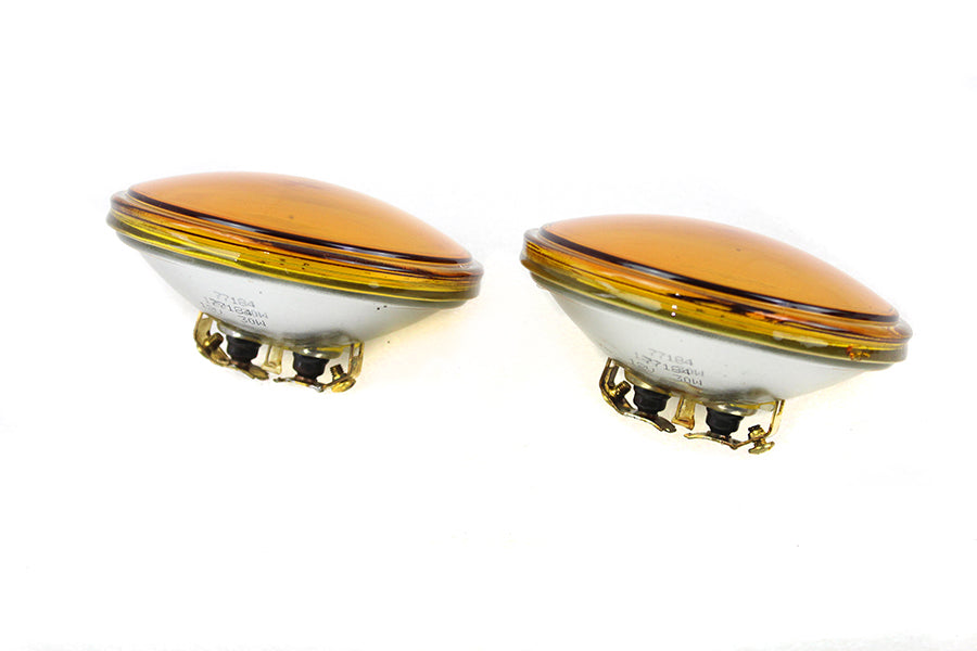 Wyatt Gatling 4-1/2 Inch Amber Sealed Beam 12 Volt Spotlamp Set