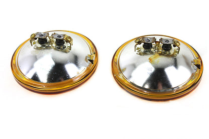 Wyatt Gatling 4-1/2 Inch Amber Sealed Beam 12 Volt Spotlamp Set