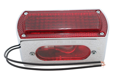 Wyatt Gatling Chrome Die Cast Box Style Tail Lamp - 12-0041, Decorative and Show Use Only