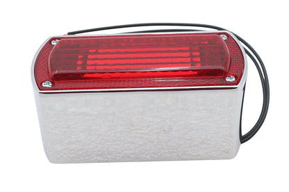 Wyatt Gatling Chrome Die Cast Box Style Tail Lamp - 12-0041, Decorative and Show Use Only