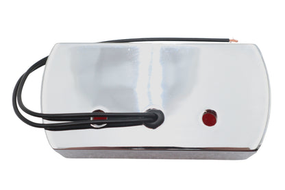 Wyatt Gatling Chrome Die Cast Box Style Tail Lamp - 12-0041, Decorative and Show Use Only