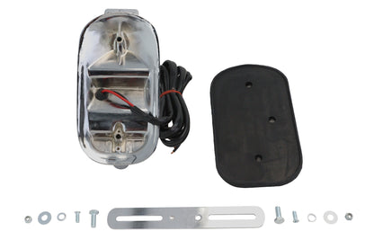 V-Twin Chrome Skull Grill Tombstone Tail Lamp - Custom Application Accessory