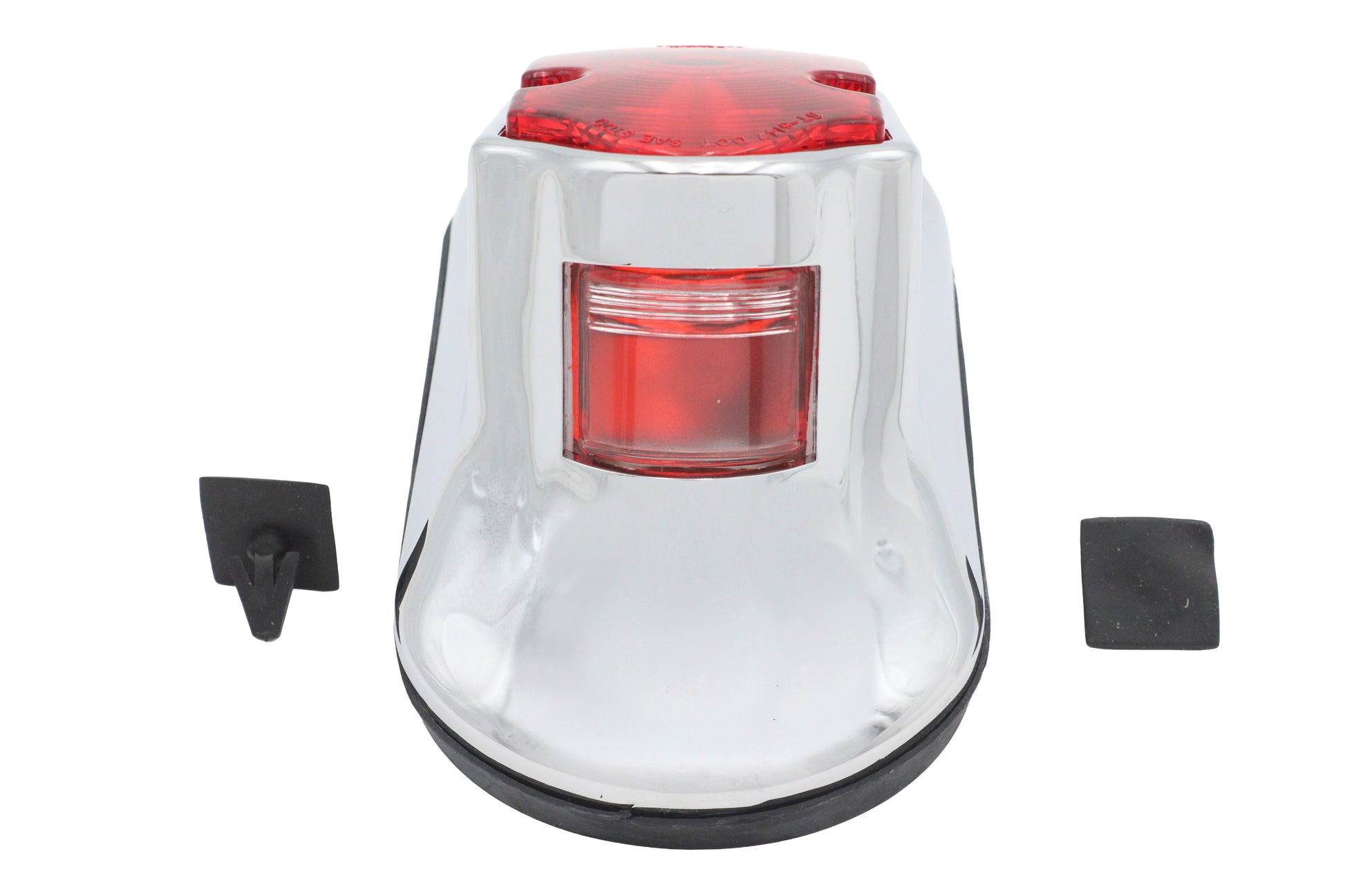 Wyatt Gatling Chrome Tombstone Tail Lamp Assembly for Harley Davidson FX (1973-1982)