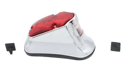 Wyatt Gatling Chrome Tombstone Tail Lamp Assembly for Harley Davidson FX (1973-1982)