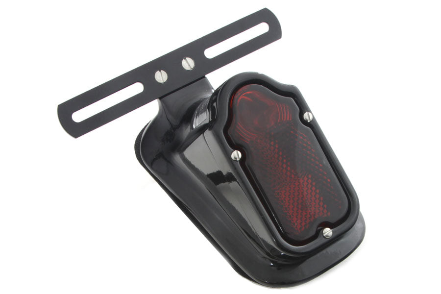 V-Twin Replica Black Tombstone Tail Lamp for Harley Davidson FL 1947-1954