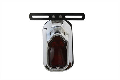 V-Twin Replica Chrome Tombstone Tail Lamp for Harley Davidson FL Models