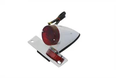 Wyatt Gatling P-K Sport Chrome Tail Lamp with Red Lens - Fender Mount for Show Use by Wyatt Gatling