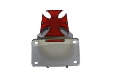 V-Twin Maltese Side Mount Tail Lamp Kit with Chrome Finish - Part 33-0347 by V-Twin