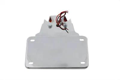 V-Twin Maltese Side Mount Tail Lamp Kit with Chrome Finish - Part 33-0347 by V-Twin
