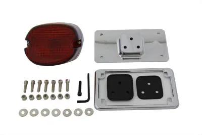 V-Twin Chrome Laydown Tail Lamp License Mount Kit for Harley Davidson Fx (1973-1982) by V-Twin