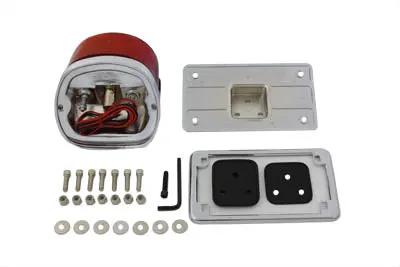 V-Twin Chrome Laydown Tail Lamp License Mount Kit for Harley Davidson Fx (1973-1982) by V-Twin