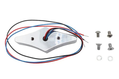 Wyatt Gatling Chrome Diamond LED Flat Back Tail Lamp Part #76100 by Wyatt Gatling