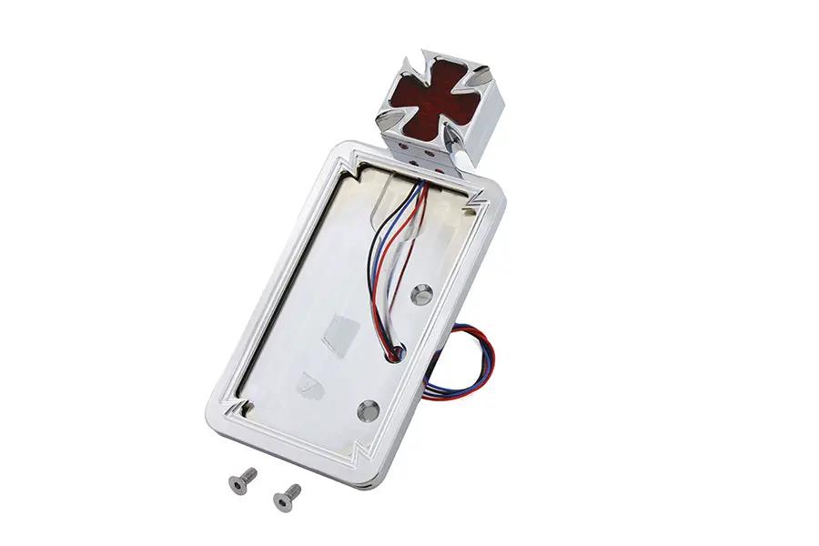 Wyatt Gatling Maltese LED Vertical Tail Lamp and License Plate Mount (Part Number 76197T) by Wyatt Gatling