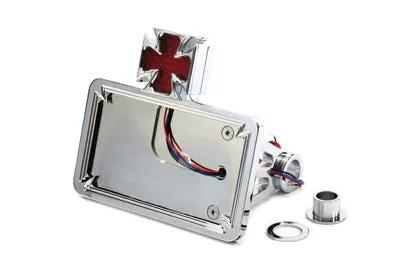 Wyatt Gatling Chrome Billet Horizontal Tail Lamp Kit for Harley Davidson FXST (1984-1993) by Wyatt Gatling