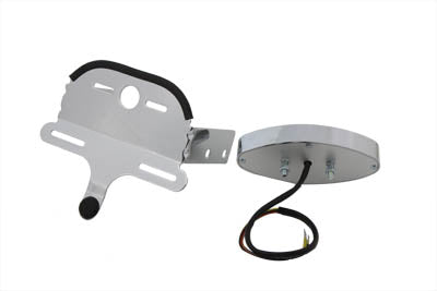 Wyatt Gatling Chrome Oval Tail Lamp Assembly 33-0379 for Harley-Davidson FXST
